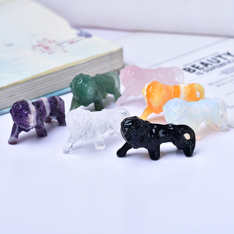 Doğal kristal obsidyen aslan.  - Lion Stationery & Office Supply(Kunshan)Co.Ltd incelemesi ve fiyatı