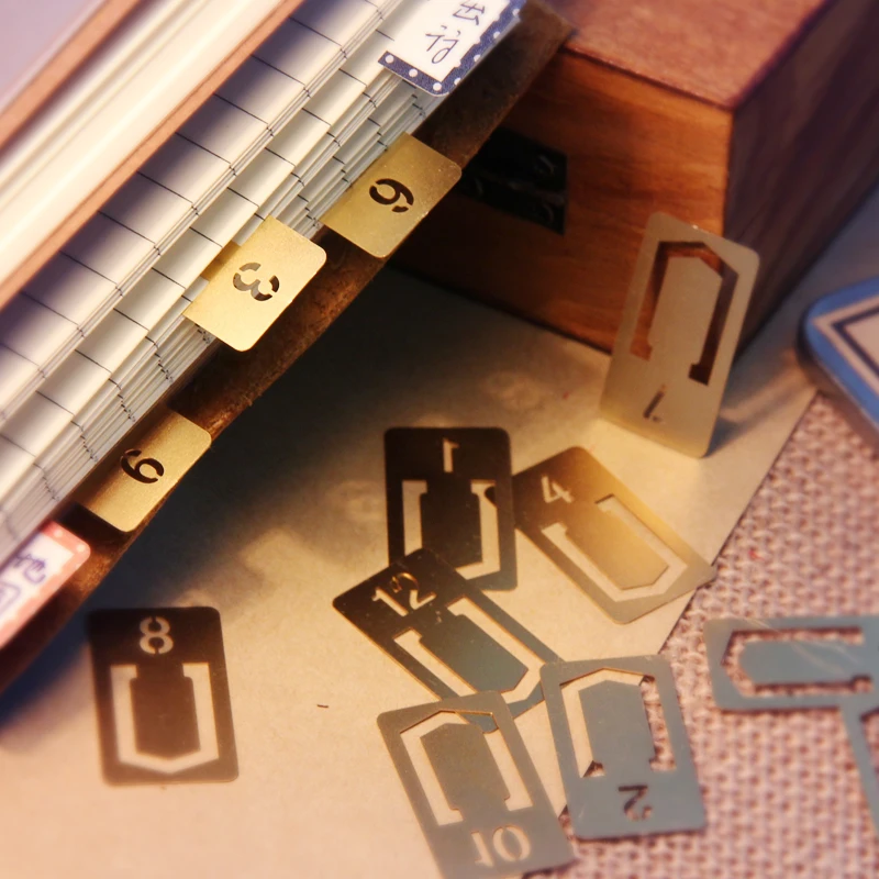 12 adet/grup Vintage bakır imi - Stationery And Office Supply Stores incelemesi ve fiyatı